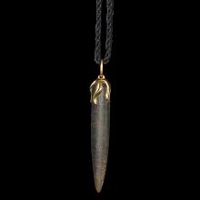 Rostre de blemnite mont en pendentif